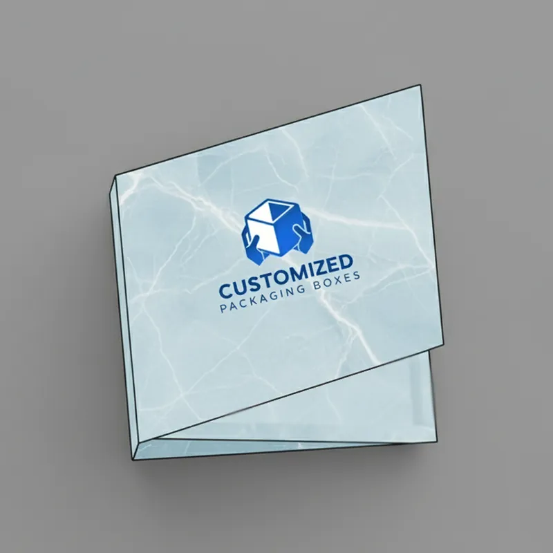 Packaging for a six-panel CD jacket, showcasing a box style for holding compact discs, ideal for music or software products.